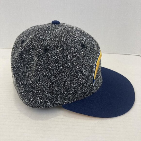 Los Angeles Chargers Hat Cap Fitted Mens 7 1/2 Navy Gray NFL Football New Era - Picture 6 of 11